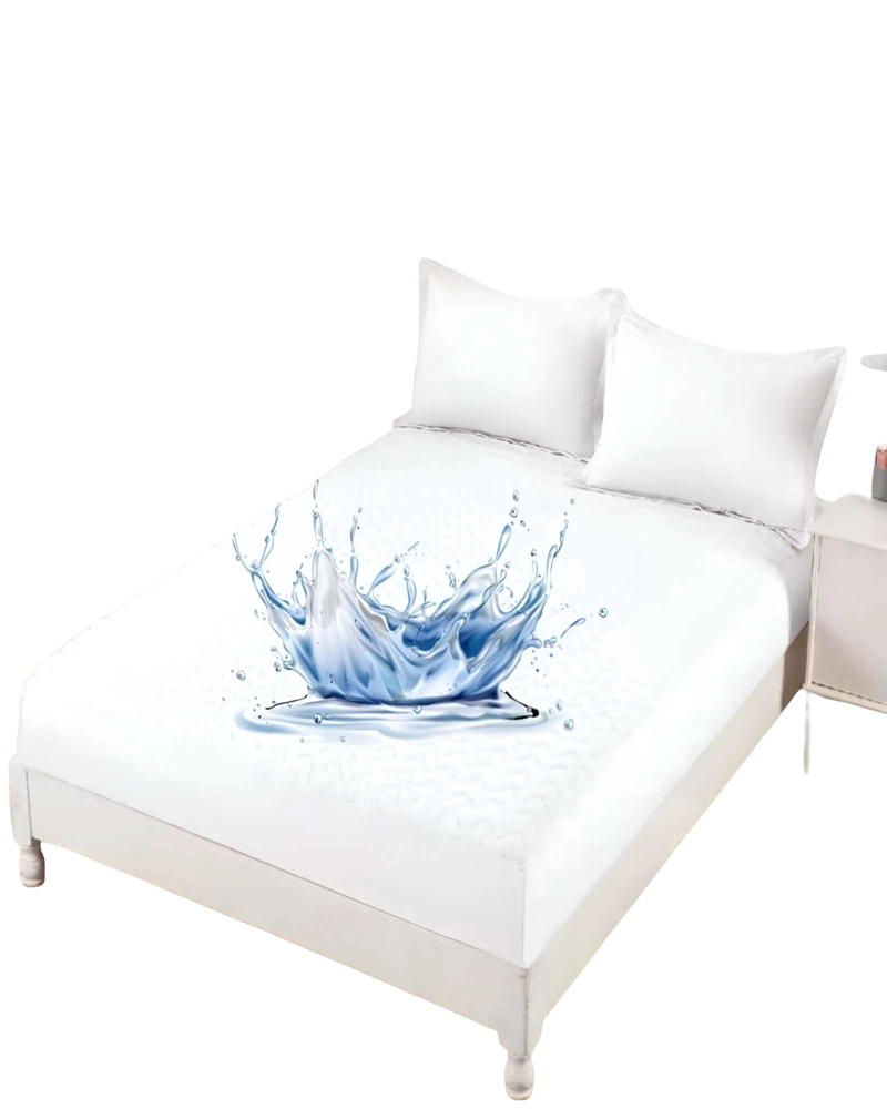 PROTECTOR PARA COLCHON IMPERMEABLE PLAZA Y MEDIA BLANCO - 2