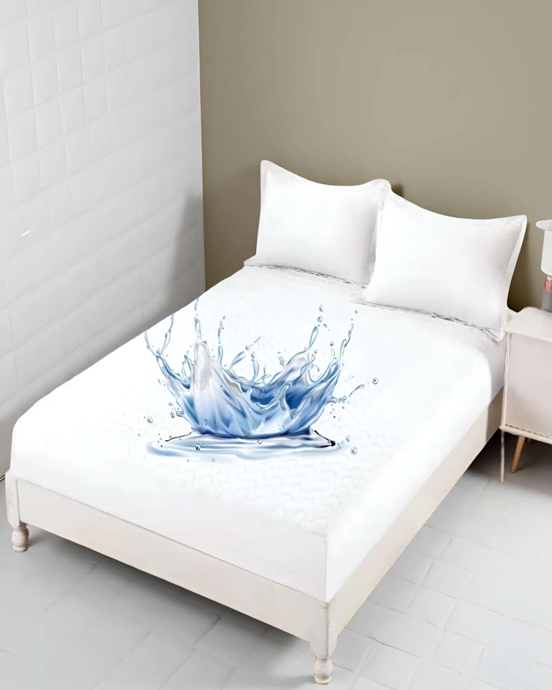PROTECTOR PARA COLCHON IMPERMEABLE PLAZA Y MEDIA BLANCO - 3