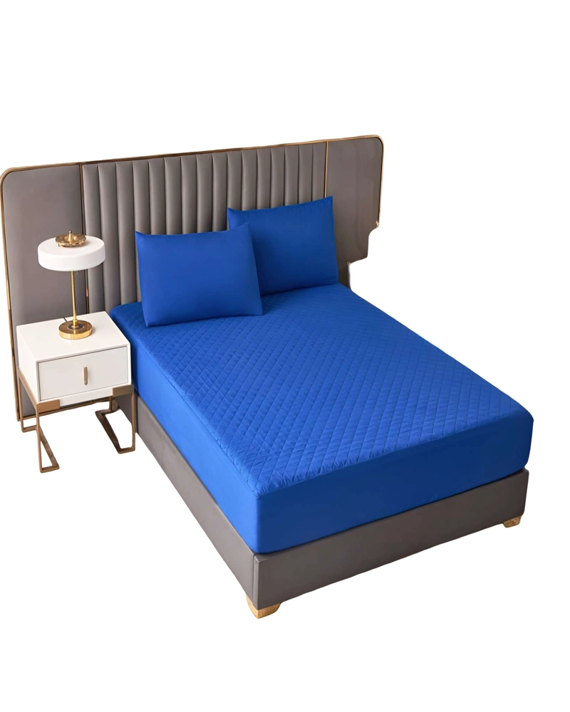 PROTECTOR PARA COLCHON IMPERMEABLE KING AZUL - 2