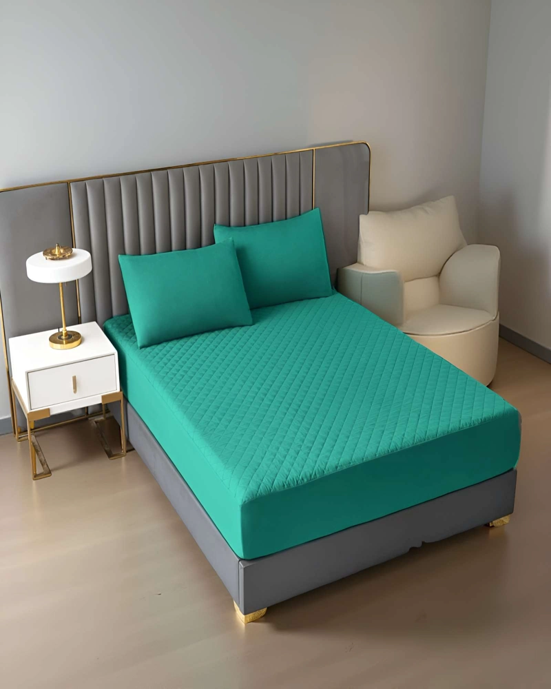 PROTECTOR PARA COLCHON IMPERMEABLE SUPER KING TURQUESA - 3