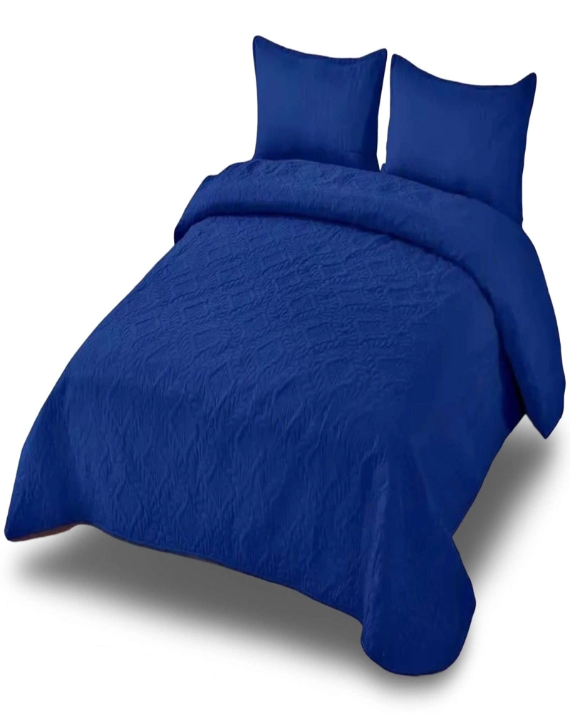 CUBRECAMA ELEGANTE  QUILT VERANO KING - SUPER KING 250 CM X 270 CM AZUL - 2