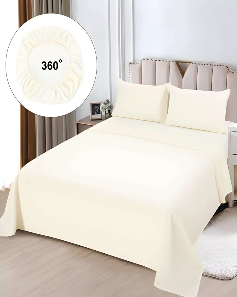 JUEGO DE SABANAS SUPERKING BEIGE - 3