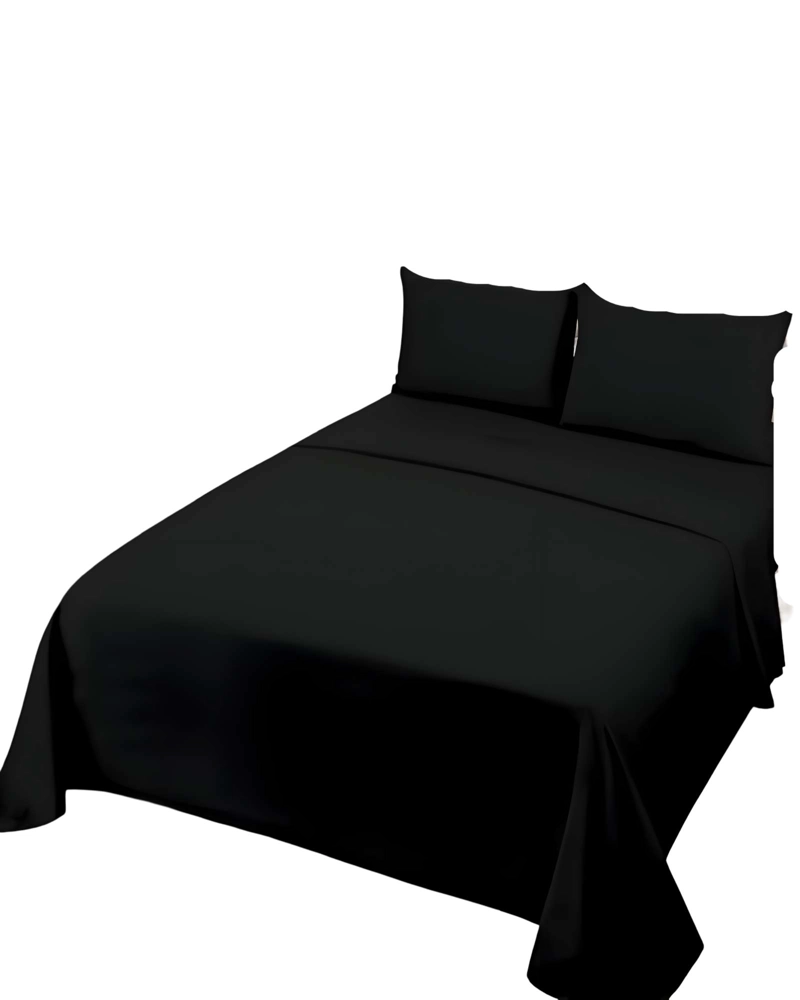 JUEGO DE SABANAS SUPERKING NEGRO - 1