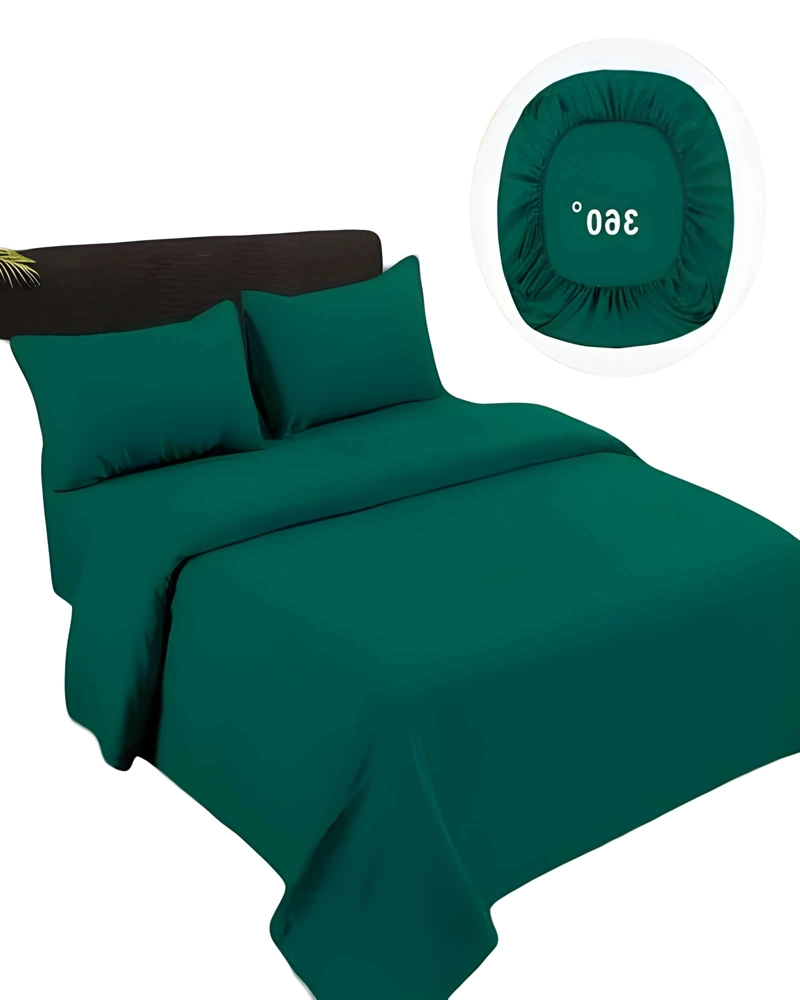 JUEGO DE SABANAS DE 500 HILOS SUPER-KING TURQUESA - 2