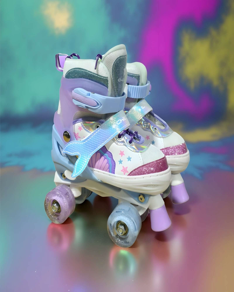 PATIN 4 RUEDAS CON LUCES MAS KIT COMPLETO TALLA M 35-38 MUILTICOLOR2 - 3