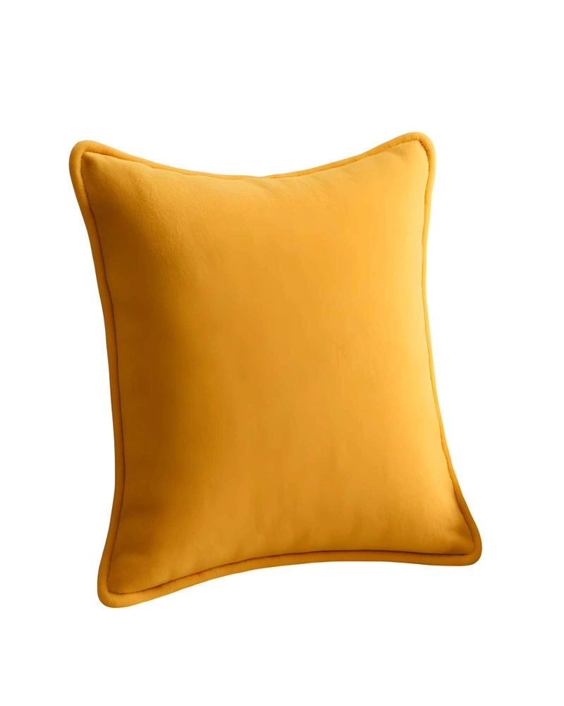 JUEGO DE 2 FUNDAS DE COJIN LISA CON BORDE 45X45 AMARILLO - 2