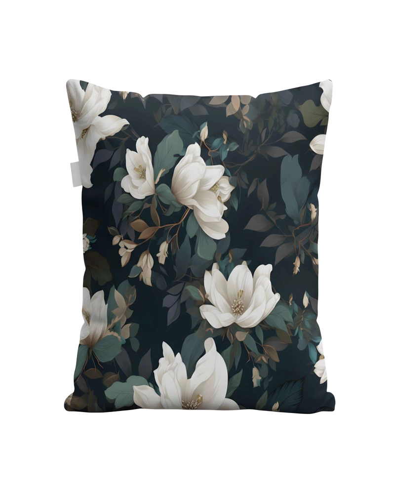 JUEGO DE 2 FUNDAS DE COJIN FLOREADAS 45X45 NEGRO - 2