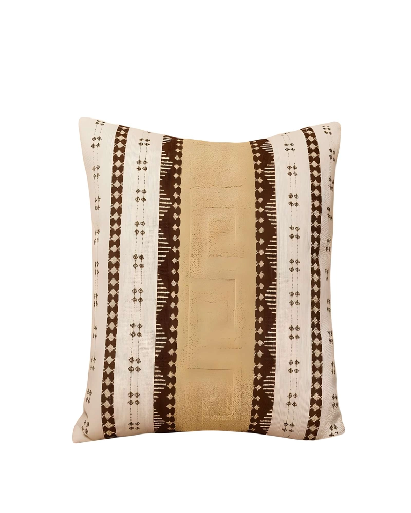 JUEGO DE 4 FUNDAS DE COJIN CHENILLE MANDALA 45X45 BLANCO 02 - 2