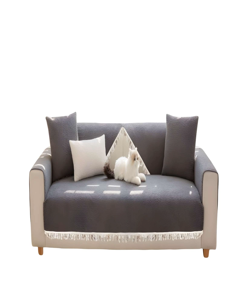 FUNDA PARA SOFA DE 5 PIEZAS CON FLECOS F01 - 1