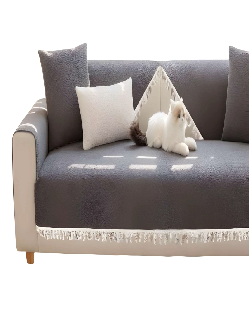 FUNDA PARA SOFA DE 5 PIEZAS CON FLECOS F01 - 2