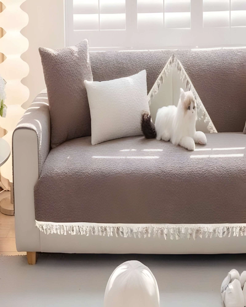 FUNDA PARA SOFA DE 5 PIEZAS CON FLECOS F03 - 3