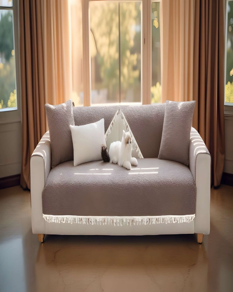 FUNDA PARA SOFA DE 5 PIEZAS CON FLECOS F03 - 4