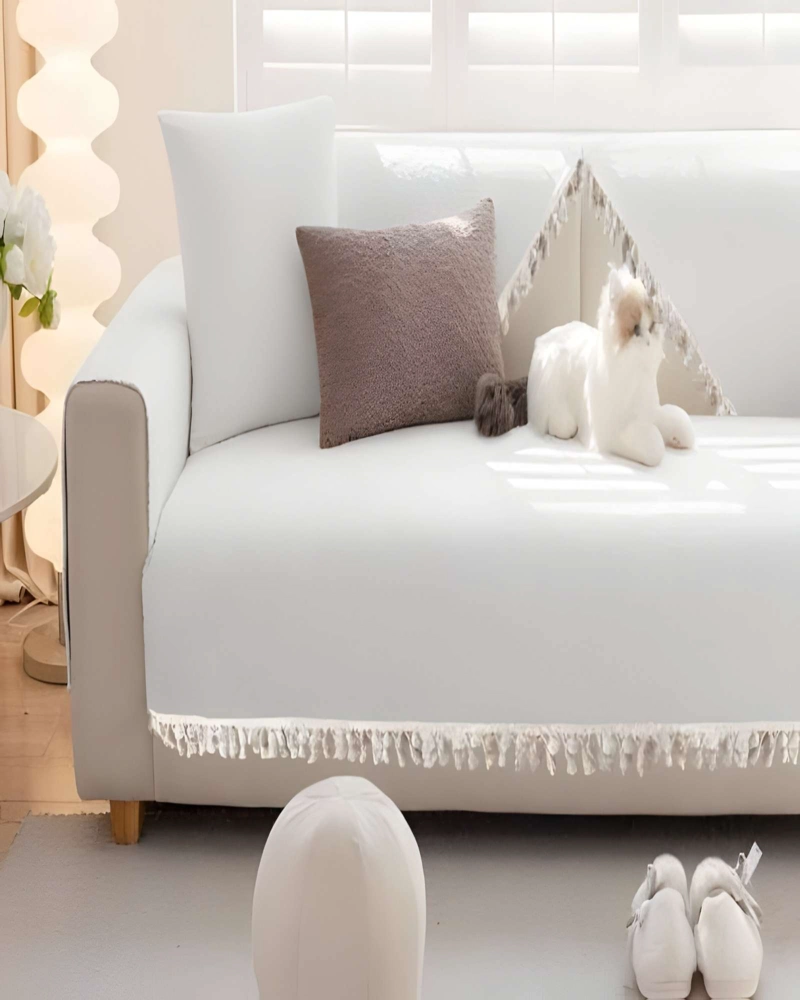 FUNDA PARA SOFA DE 5 PIEZAS CON FLECOS F02 - 3