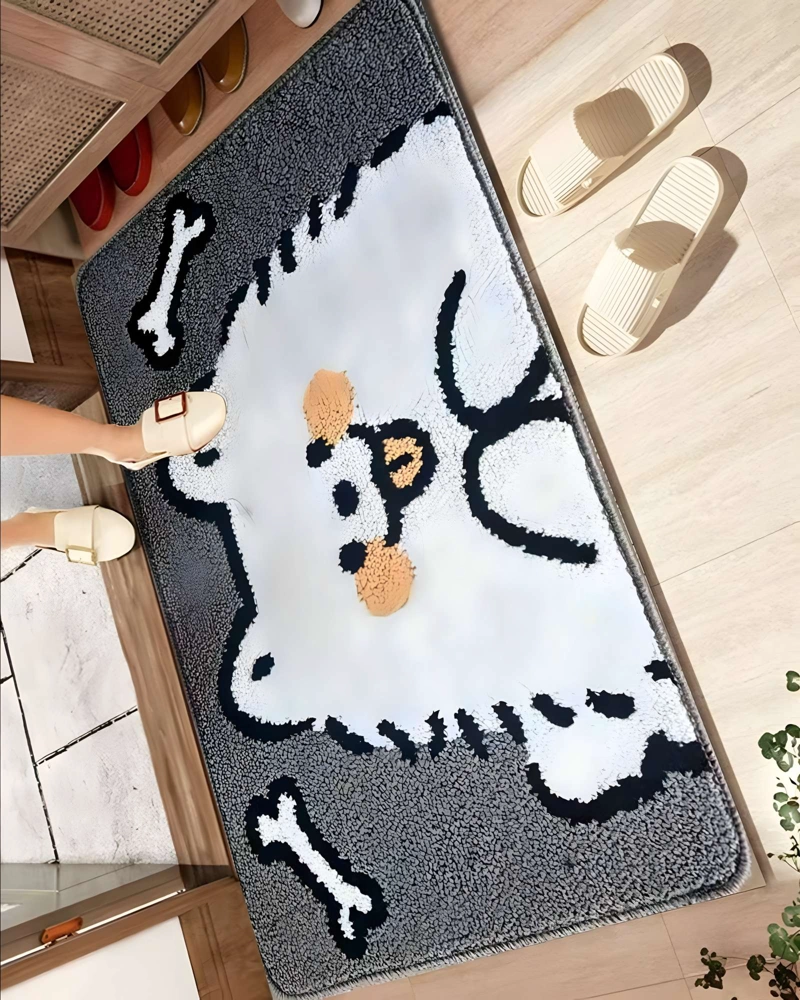 ALFOMBRA DECORATIVA DISEÑO MINIMALISTA GRIS 02 - 4