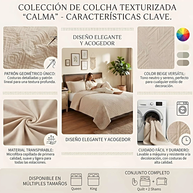 CUBRECAMA QUILT DE VERANO  KING CL3 - 4