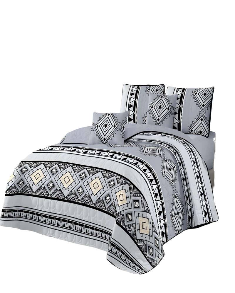 CUBRECAMA DE VERANO QUILT KING GRIS 03 - 2