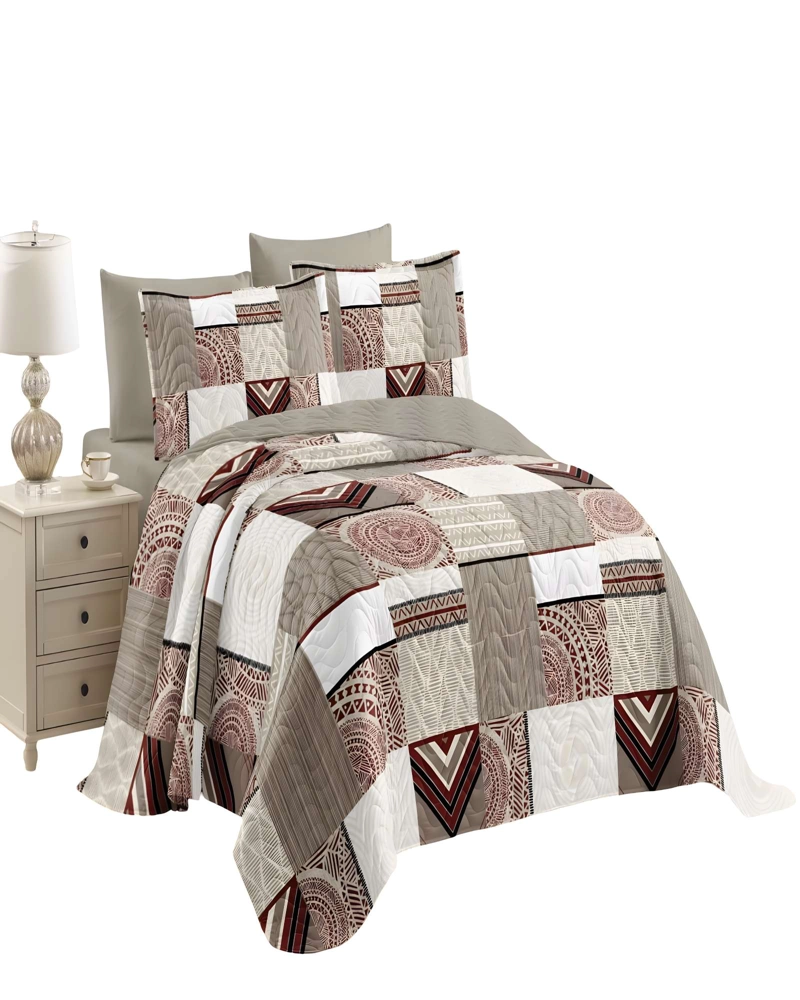 CUBRECAMA DE VERANO QUILT 2 PLAZAS MULTICOLOR 04 - 1