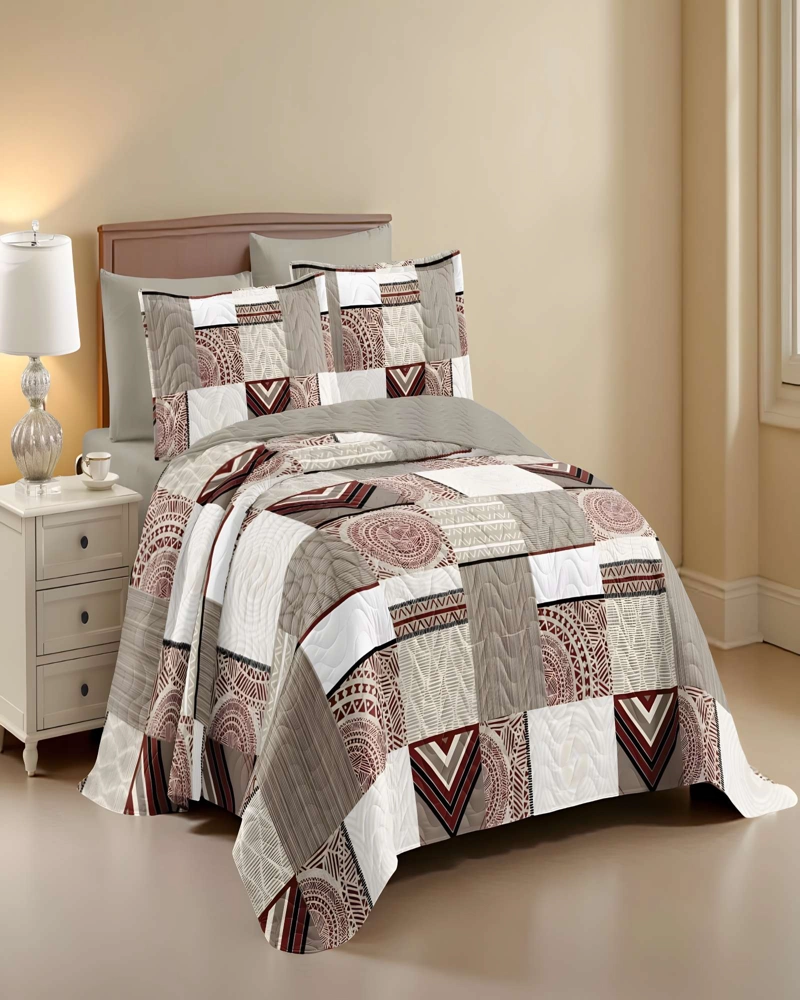 CUBRECAMA DE VERANO QUILT 2 PLAZAS MULTICOLOR 04 - 3
