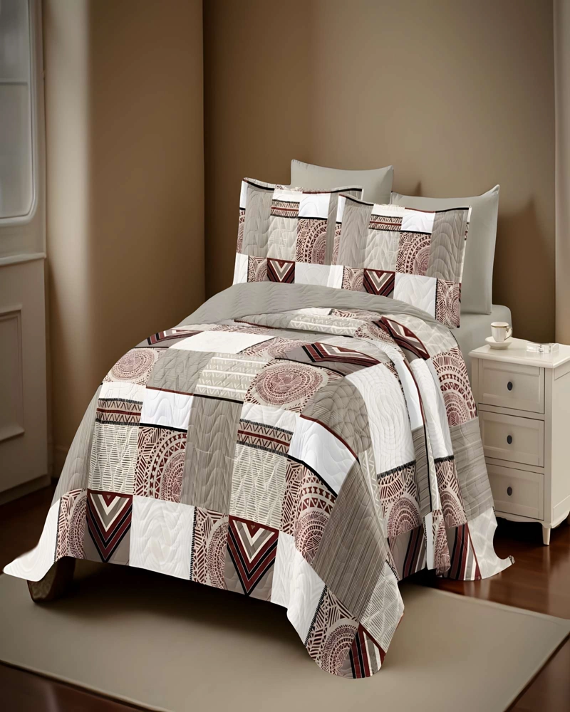 CUBRECAMA DE VERANO QUILT KING MULTICOLOR 04 - 4
