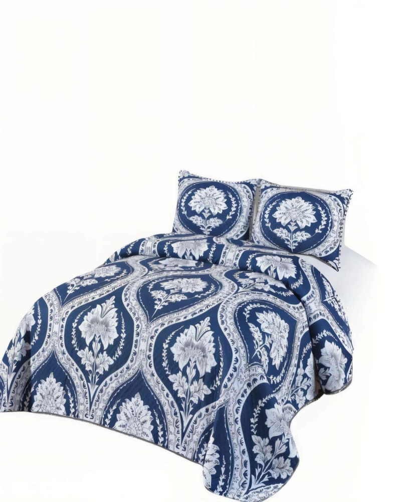 CUBRECAMA DE VERANO MULTICOLOR CON DISENO Y POMPON KING - 2
