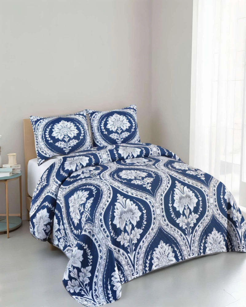 CUBRECAMA DE VERANO MULTICOLOR CON DISENO Y POMPON KING - 3