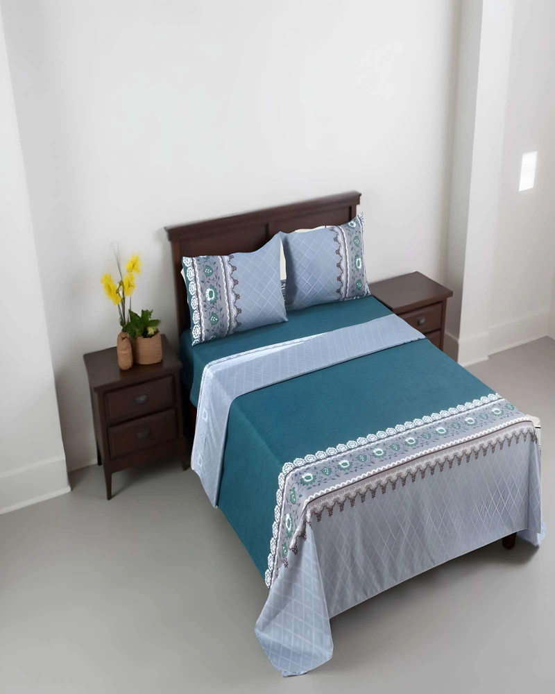PACK DE SABANAS ULTRA SUAVES 2 PLAZAS TURQUESA - 4