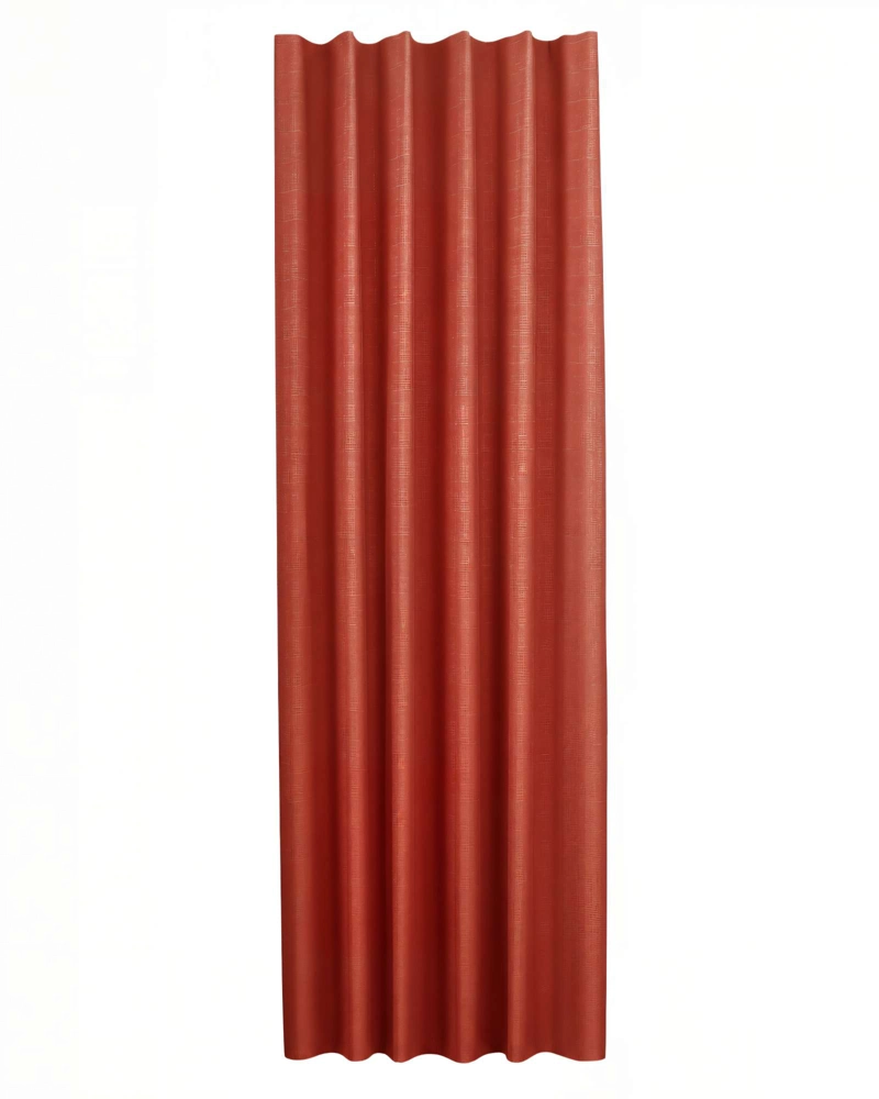CORTINA 2 PAÑOS ENGOMADA BLACKOUT 230X140CM COLOR TERRACOTA - 1