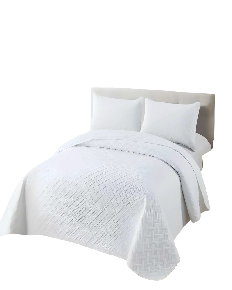 CUBRECAMA DE VERANO QUILT UNICOLOR 2 PLAZAS A1 - 1