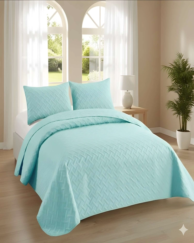 CUBRECAMA DE VERANO QUILT UNICOLOR 2 PLAZAS A7 - 4
