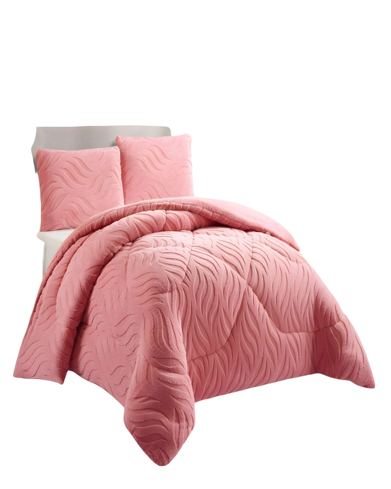 COBERTOR DE INVERNO TEXTURIZADA KING DISEÑO 02 ROSA - 1