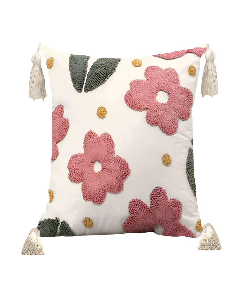 JUEGO DE 4 FUNDAS DE COJIN TUFTING 45X45 CM BLANCO 06 - 2