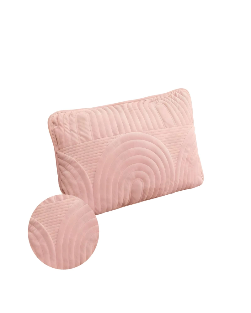 JUEGO DE 2 FUNDAS DE COJIN SERIE ARCO 30X50 CM ROSA - 2
