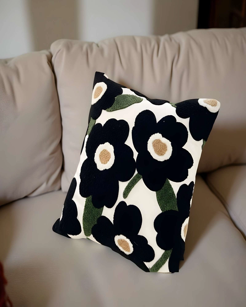 JUEGO DE 2 FUNDAS DE COJIN TUFTING 45X45 CM BEIGE 06 - 4