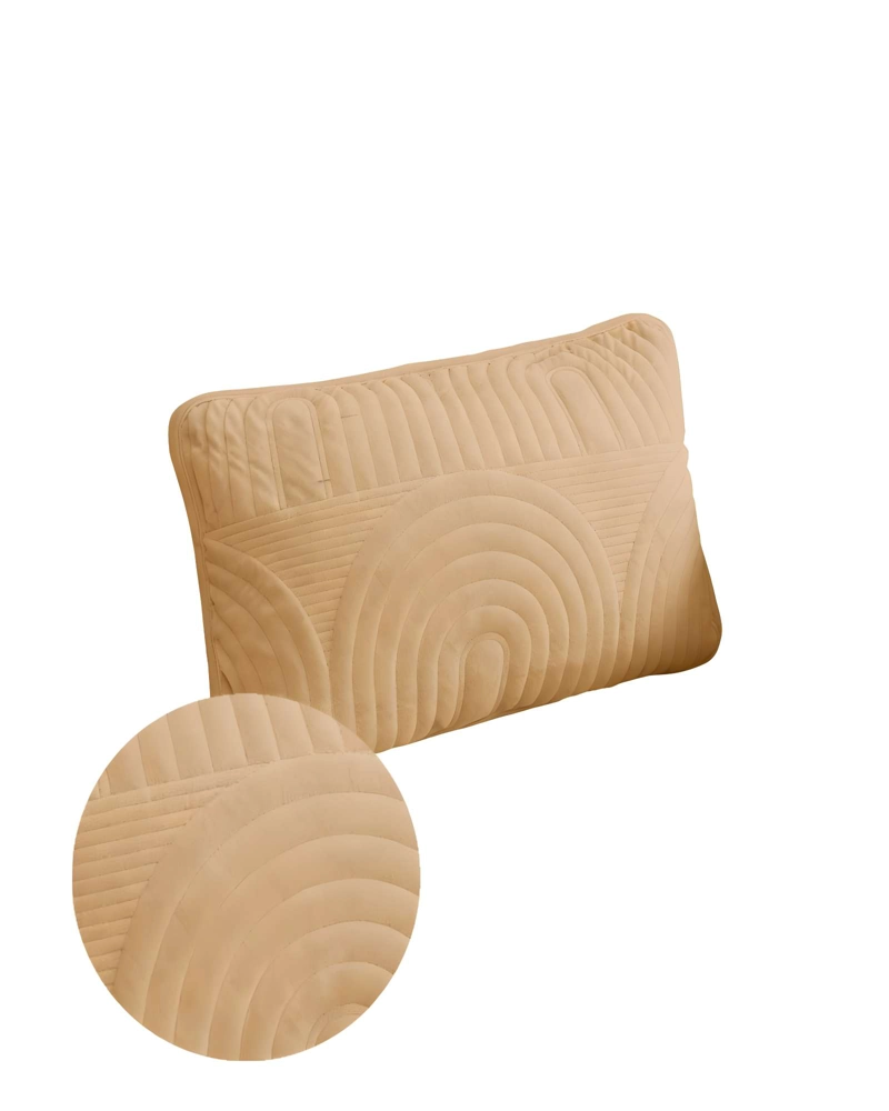 JUEGO DE 4 FUNDAS DE COJIN SERIE ARCO 30X50 CM CAFE - 2