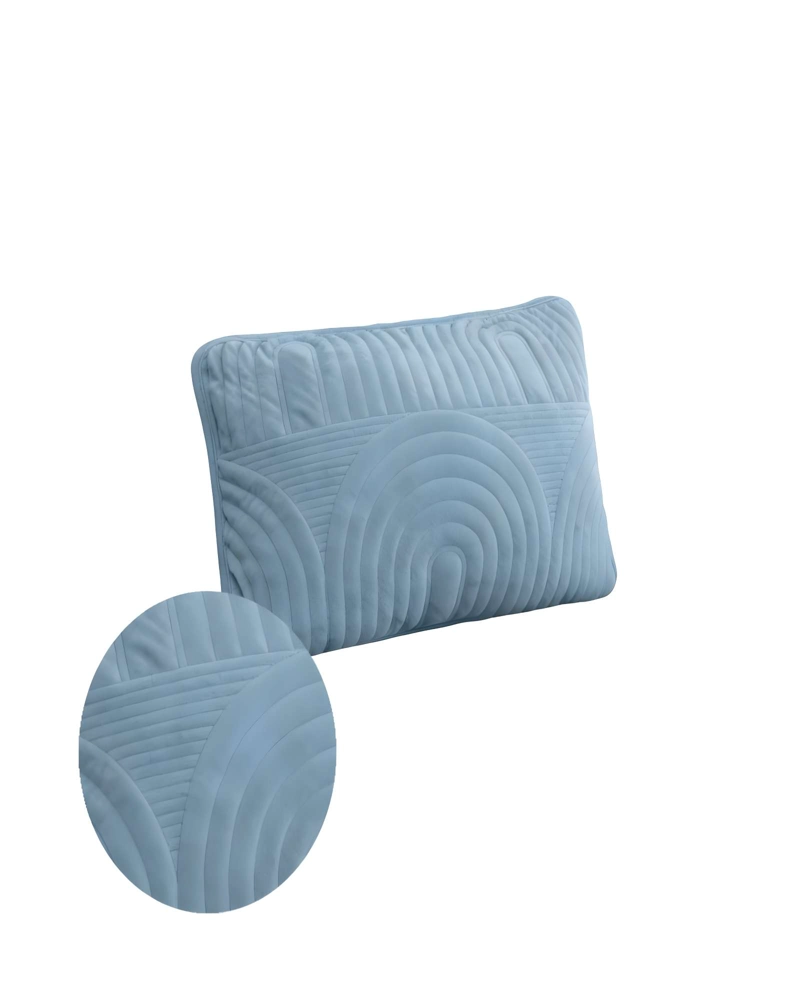 JUEGO DE 2 FUNDAS DE COJIN SERIE ARCO 30X50 CM CELESTE - 2