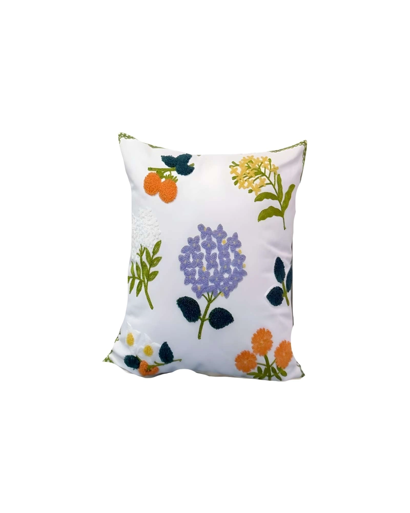 JUEGO DE 4 FUNDAS DE COJIN BORDADAS 45X45CM BLANCO 10 - 2