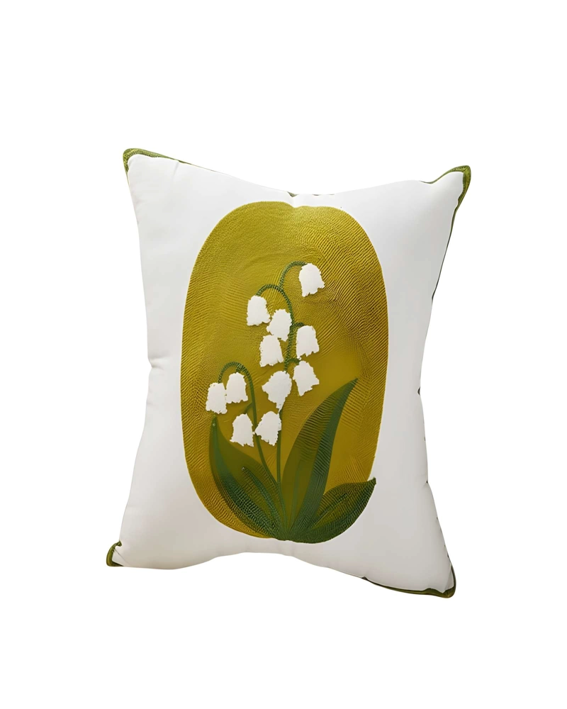 JUEGO DE 4 FUNDAS DE COJIN BORDADAS 45X45CM VERDE - 2