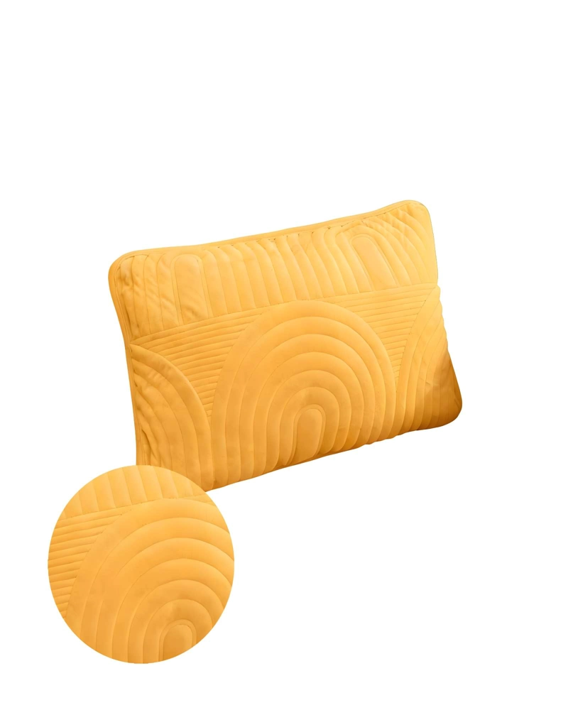 JUEGO DE 2 FUNDAS DE COJIN SERIE ARCO 30X50 CM AMARILLO - 2
