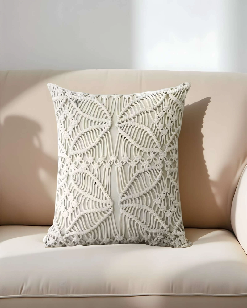JUEGO DE 2 FUNDAS DE COJIN CON ESTILO BOHEMIO 45X45CM BEIGE 03 - 3