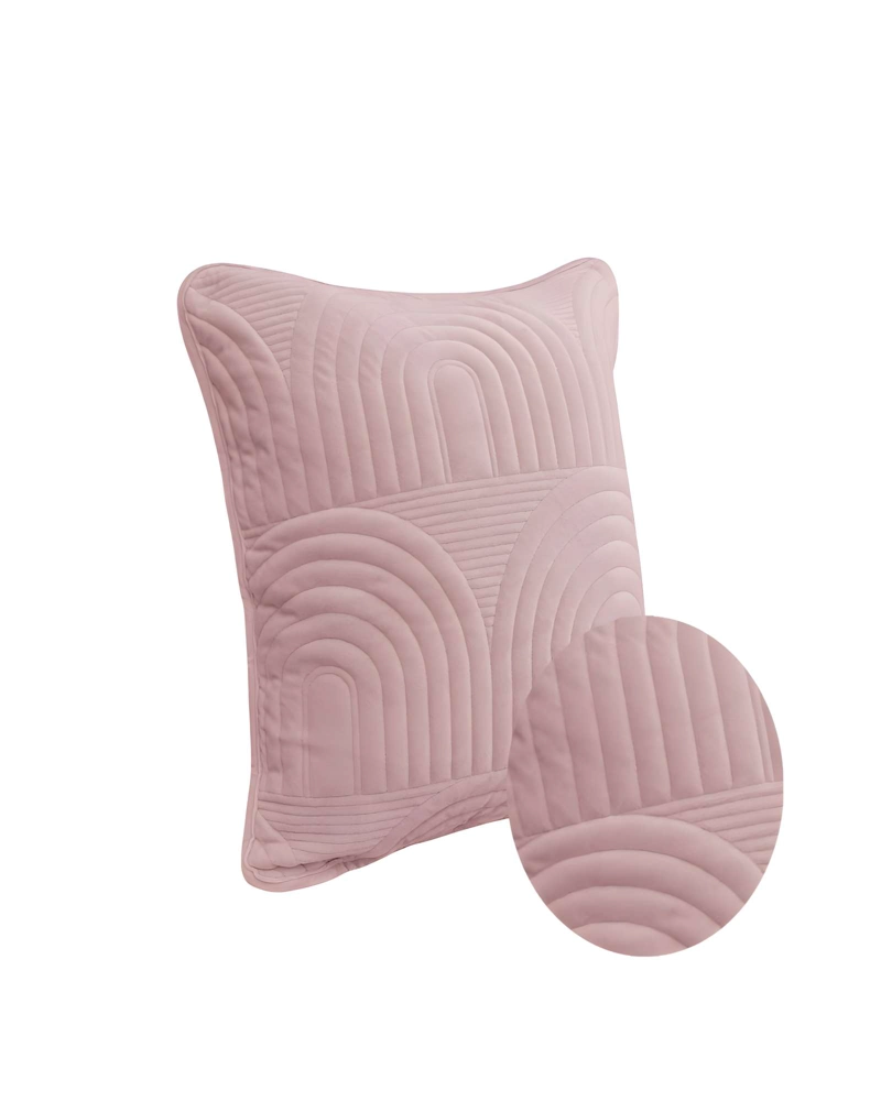 JUEGO DE 4 FUNDAS DE COJIN SERIE ARCO 45X45 CM ROSA - 2