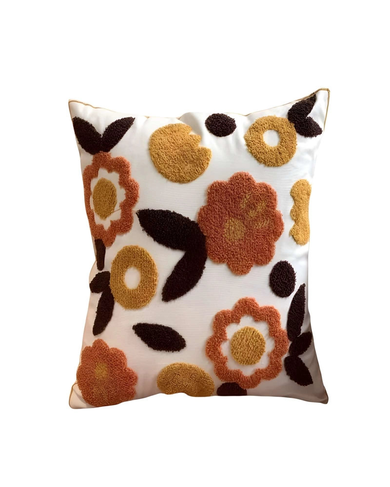 JUEGO DE 4 FUNDAS DE COJIN TUFTING 45X45 CM BEIGE 04 - 2