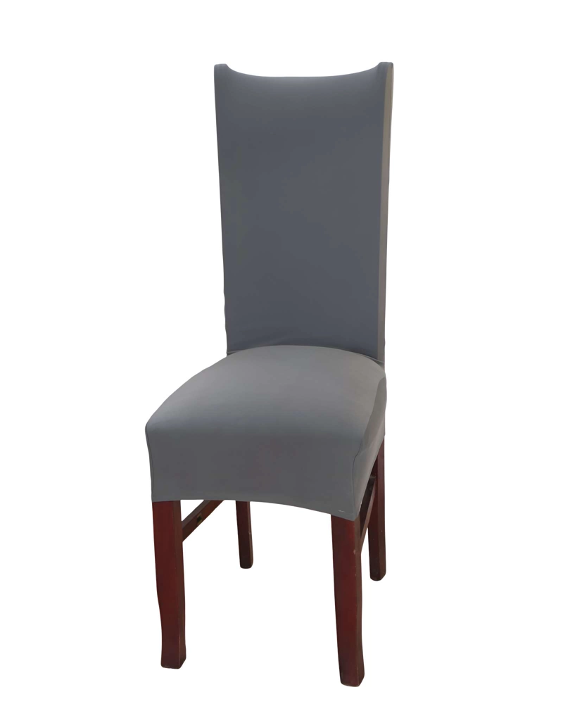 SET DE 6 FUNDAS DE SILLA 60CMX50CMX50CM ELASTICADAS COLOR GRIS - 1