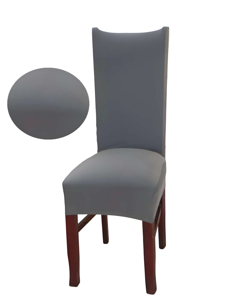 SET DE 6 FUNDAS DE SILLA 60CMX50CMX50CM ELASTICADAS COLOR GRIS - 2