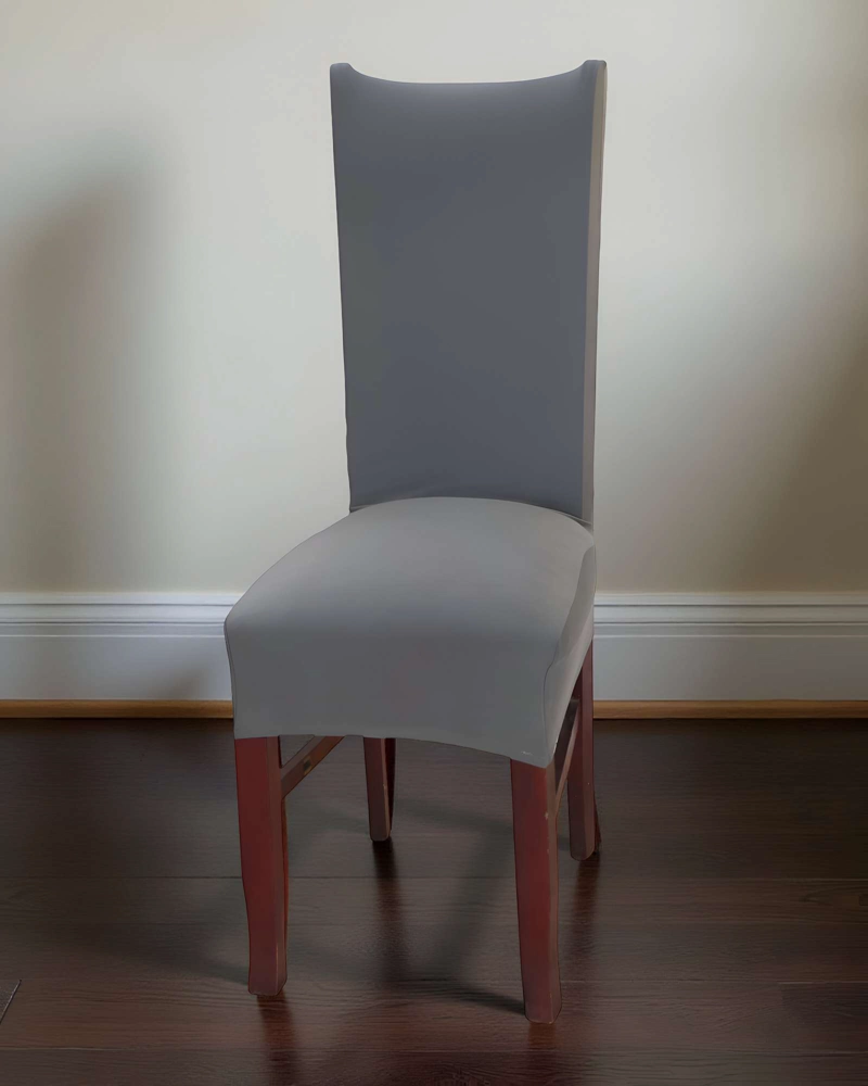 SET DE 6 FUNDAS DE SILLA 60CMX50CMX50CM ELASTICADAS COLOR GRIS - 4