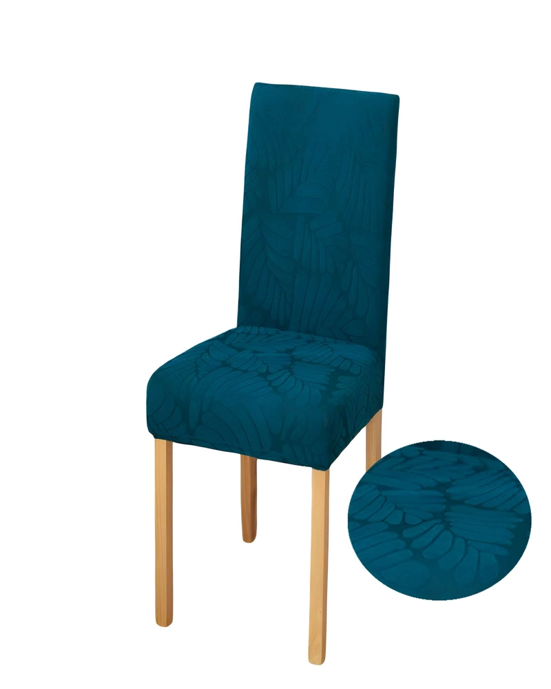 SET DE 6 FUNDAS DE SILLA 60CMX50CMX50CM CON DISEÑO TEXTURIZADO COLORTURQUESA - 2