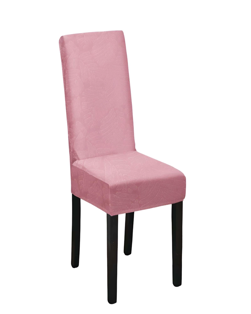 SET DE 6 FUNDAS DE SILLA 60CMX50CMX50CM CON DISEÑO TEXTURIZADO COLORROSADO - 1