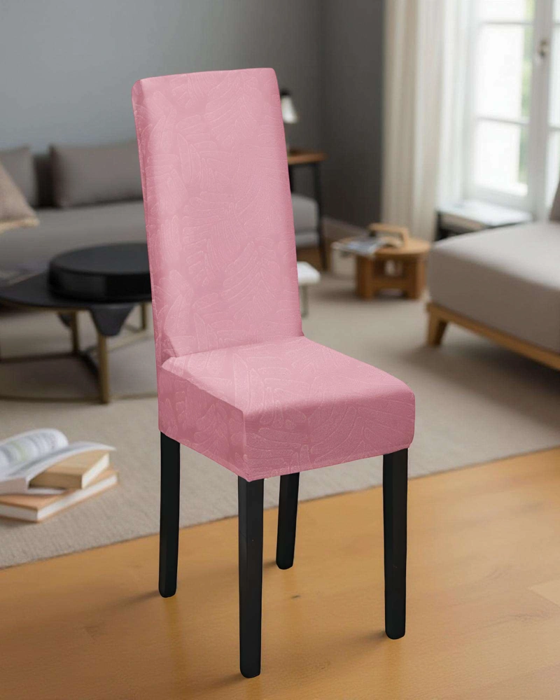 SET DE 6 FUNDAS DE SILLA 60CMX50CMX50CM CON DISEÑO TEXTURIZADO COLORROSADO - 3