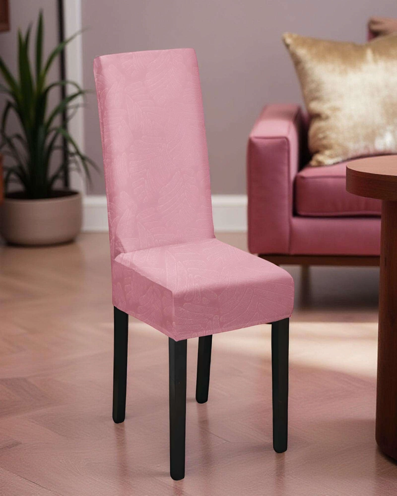 SET DE 6 FUNDAS DE SILLA 60CMX50CMX50CM CON DISEÑO TEXTURIZADO COLORROSADO - 4