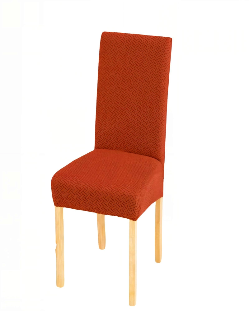 SET DE 6 FUNDAS DE SILLA 60CMX50CMX50CM CON DISEÑO TEXTURIZADO COLORNARANJA - 1