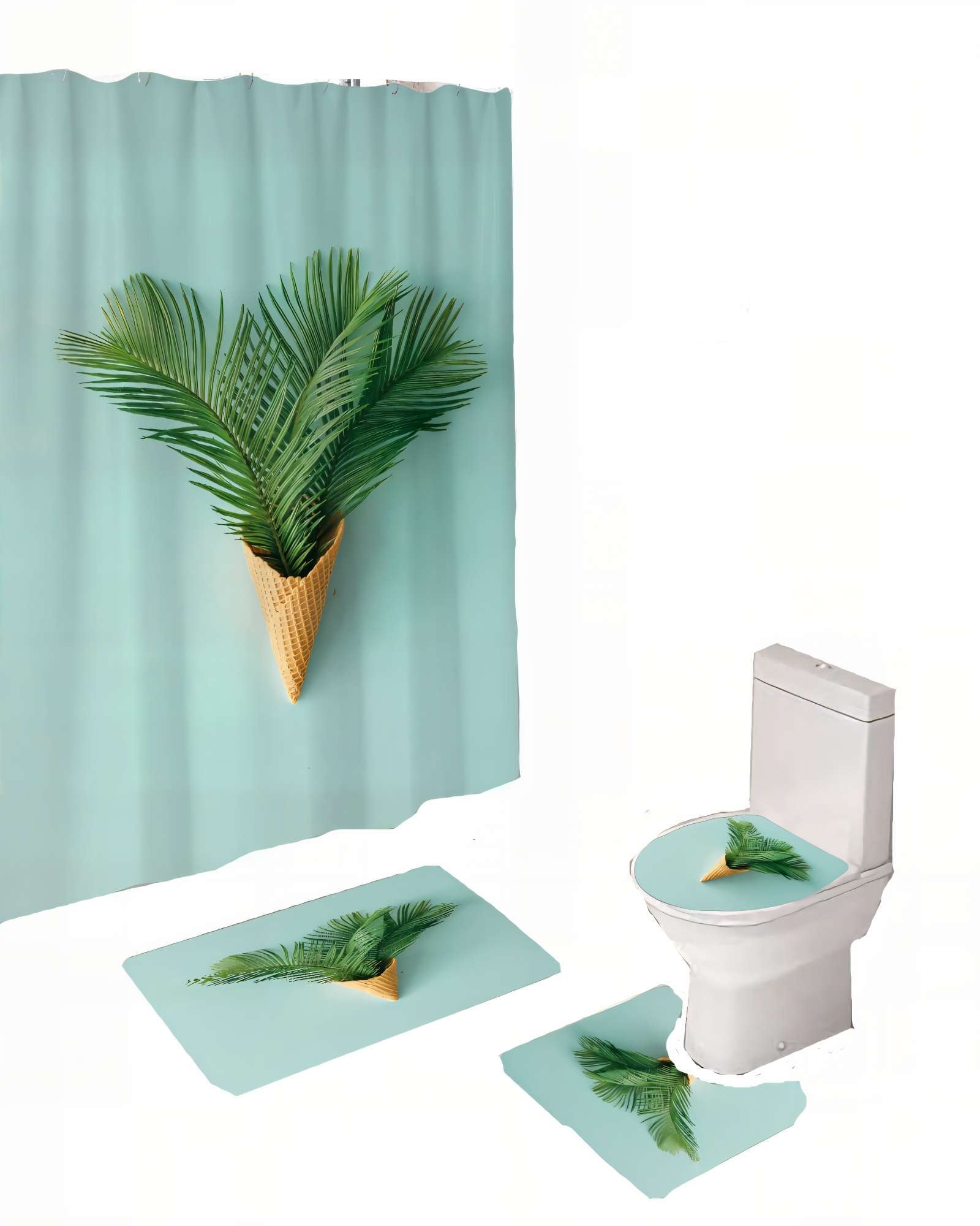 PACK PARA BAÑO DE 4 PIEZAS ESTAMPADAS  3 - 1
